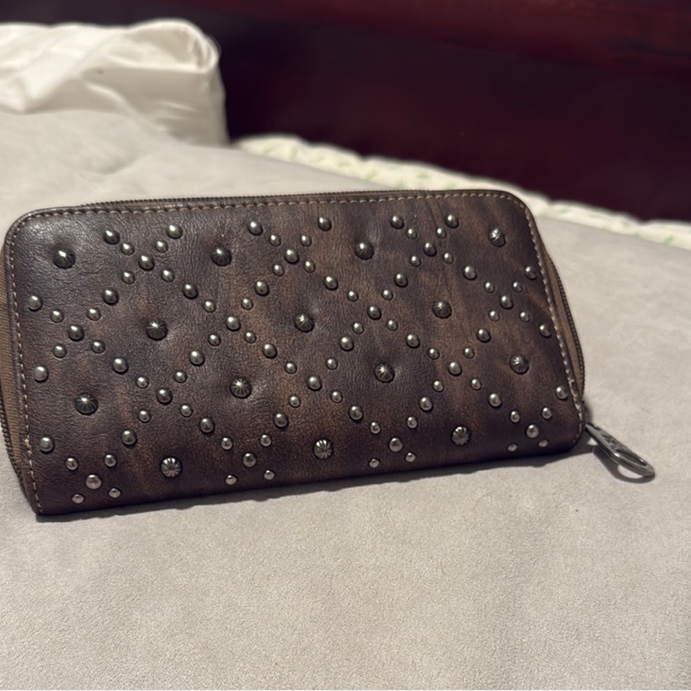 Studded Brown Wallet